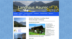 Desktop Screenshot of landhaus-maurer.info